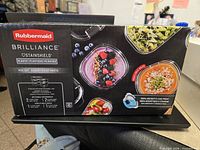 Front of sealed Rubbermaid Brilliance Stainshield box