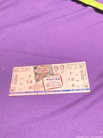 Full ticket stub showing entire face