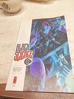 Front cover of Black Science #5 comic showing title, artwork, creators, publisher logo, issue number