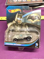 Front of sealed Hot Wheels Armored Batman blister pack