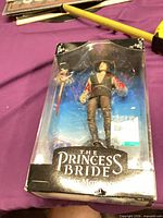 Front view of sealed McFarlane The Princess Bride Inigo Montoya action figure in box