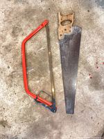 Both saws laid out on floor showing full view