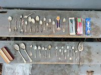 All spoons laid out showing quantity and variety