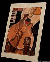 Full view of canvas showing abstract guitar and piano keys
