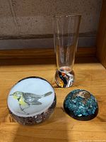 All three glass items together