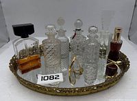 Full lot on mirrored tray showing all items