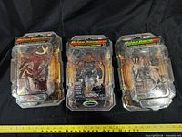 Front view of three sealed Alien Racers figures Skrash, Ultrox, Gnarl