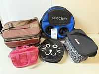 Group of five lunch or cooler bags