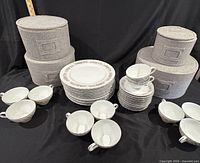 All plates, saucers, cups and storage containers
