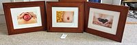 Overview of the three framed photographs