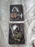Both plaques front view