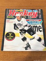 Front cover of Panini ’90-’91 Hockey sticker album showing Wayne Gretzky