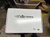 Closed box with Fast Fetch branding