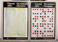 Both framed Canada 1976 Olympics posters side by side
