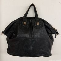 Front view of black Givenchy Nightingale bag