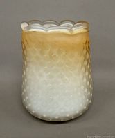 Front view showing hobnail texture and color gradient