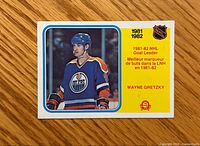 Front of 1982 O-Pee-Chee Wayne Gretzky Goal Leaders card #235