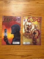 Front covers of Star Wars Lando #1 and C-3PO #1 comics