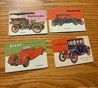 Fronts of four 1954 Topps World on Wheels cards