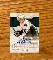 Front of SP Authentic Future Watch card showing player image, autograph and serial number 614/900