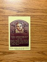 Front of postcard showing Babe Ruth Hall of Fame plaque