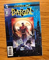 Front cover of Batgirl Futures End #1 lenticular comic showing title, issue number and artwork