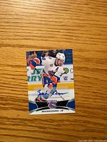 Front of Bracken Kearns Upper Deck 2016-17 AHL autographed card