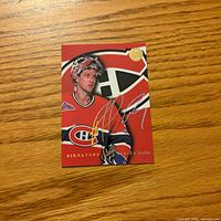 Front of Patrick Roy Signature Series hockey card