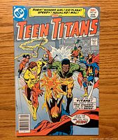 Front cover of Teen Titans #47 showing title, characters, issue number and price