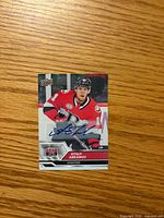 Front of Vitaly Abramov autographed trading card