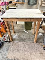 overall view of workbench in workshop setting