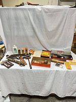 Table overview showing entire mixed lot layout