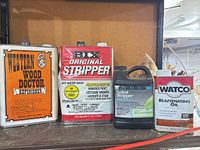 Front view of all four product containers