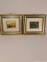 Front view of both framed miniature paintings