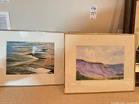 Both framed paintings side by side showing overall appearance