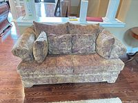 Front view of loveseat with cushions