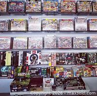 Store merchandise shelves for context of retailer