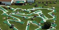 Aerial view of 19th Tee mini-putt course