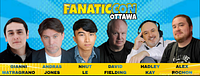 Event promotional banner with Fanaticon Ottawa logo and guest images