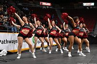 Cheer team performing at Ottawa BlackJacks game
