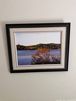 Full view of framed painting on wall