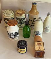 Group shot showing all bottles, jars and cosmetics