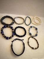 All nine bracelets laid out for full overview