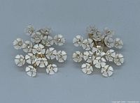 front view of both blossom cluster earrings