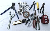 Group shot of all hand tools laid out