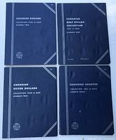 Front covers of the four Whitman Canadian coin folders