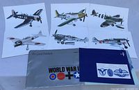 All six aircraft prints and presentation folder laid out