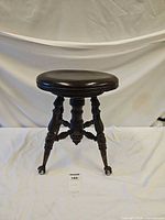 Full view of Victorian piano stool