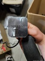 Amazon-branded square power adapter for Echo Dot