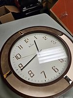 Front view showing frame color, numerals, hands and glass lens